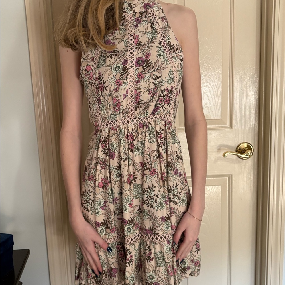 Floral Halter Mini Dress